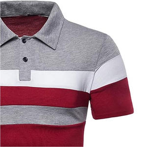 Polo de alta calidad 100% poliéster/algodón para hombre, transpirable, cómodo, estampado personalizado, logotipo, precio de fábrica corto, OEM disponible - Product Image 5