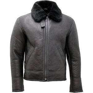 High Quality Material Warm Shearling <b>Jacket</b> Men's Real <b>Sheepskin</b> Flying Leather <b>Jacket</b> Men Shearling Leather <b>Jacket</b> - Product Image 6