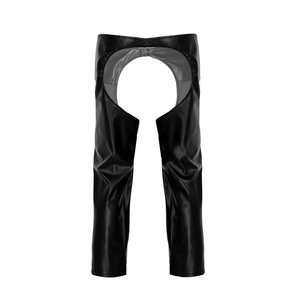 Chaps complets pour hommes de haute qualité Chaps en cuir d'équitation avec logo de taille Conception respirante écologique et à séchage rapide - Product Image 1