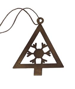 Ornement suspendu en métal de Noël de luxe de l'Inde en gros pas cher Laser porte de Noël ornement suspendu ornements décoratifs en fer - Product Image 3