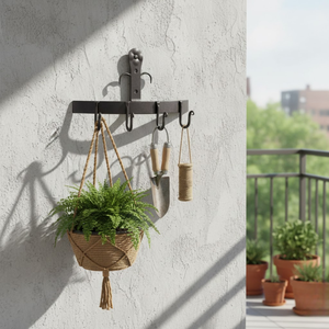 Crochet mural en fer personnalisé et élégant |   Crochet décoratif poli pour chambre à coucher, salon et organisation - Product Image 3