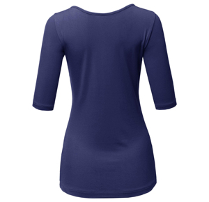 เสื้อยืดผู้หญิงสไตล์สีพื้นระบายอากาศ - Product Image 2