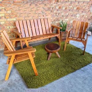 Chaise Adirondack Traditionnelle en Bois de Teck pour Extérieur, Balcon, Salon, Meubles de Jardin Portables - Product Image 1