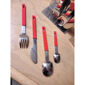 Ensemble de couverts en acier inoxydable écologique de 24 pièces, pour les fêtes, qualité 18/12, design authentique, fabriqué en Inde, années 1980 - Product Image 1