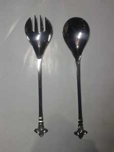 ชุดสลัดกวางเรนเดียร์2ชิ้นพร้อมเคลือบด้านสำหรับชุดเครื่องใช้บนโต๊ะอาหารของโรงแรมเคลือบด้วยแลคเกอร์และทองแดงโบราณสำหรับบ้าน - Product Image 4