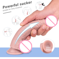 S-HANDE Dildos Realistas Grandes y Calientes, Juguetes Sexuales para Adultos, Masturbación Femenina, Dildo de PVC, Juguetes Sexuales para Mujeres
