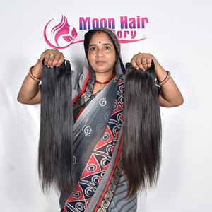 Nouvelles tendances 2026, derniers produits, mèches de cheveux naturels, lisses, longues, avec une texture douce et soyeuse, disponibles au prix d'usine, en vente - Product Image 1