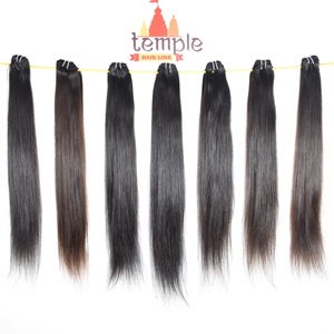 Raw vietnamita 100% Paquete de color natural negro mujeres cutícula alineada máquina doble trama onda profunda tejido cabello humano barato - Product Image 3
