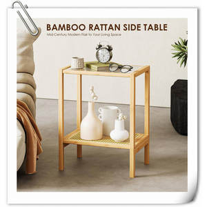 17,55 ''W Mesita de noche de madera maciza Muebles de sala de estar elegantes - Product Image 5