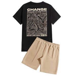 Conjunto de Camisa y Pantalones Cortos Casuales Transpirables de Verano para Hombre, Talla Grande, Precio de Fábrica, 100% Algodón, Ropa de Calle de Alta Calidad - Product Image 2