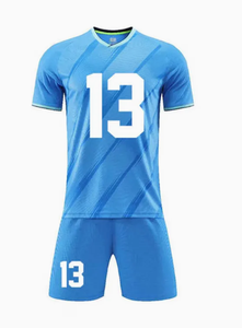Ensemble de maillots de football personnalisés à séchage rapide, respirant, en polyester, uniforme de tennis, impression par transfert thermique, kit d'équipe pour adultes - Product Image 6