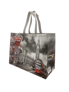 Sac de courses en PP recyclé non tissé avec poignées, réutilisable, pour cadeaux, emballage de détail et d'épicerie, design original, grand format, facile à utiliser - Product Image 2