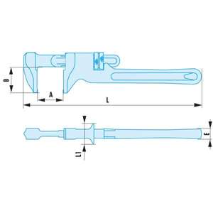 Clé à tuyau sans éclats Facom, outil de qualité supérieure pour usage professionnel - Product Image 2