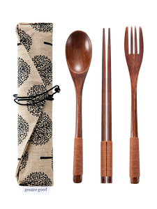 Cucharas de madera clásicas Decoración de cocina Restaurante y diseño de hotel Cubiertos naturales con diseño de acabado pintado - Product Image 3