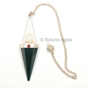 Vente en gros de lépidolite 6 facettes avec des pendules à chaîne en argent - Product Image 6