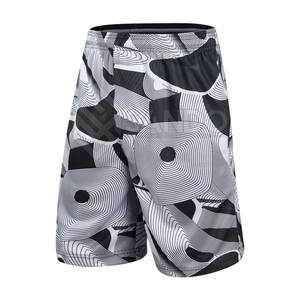 Pantalones cortos de baloncesto de patrón sólido de nuevo estilo superventas para adultos 100% poliéster ropa informal directo de fábrica al por mayor - Product Image 1