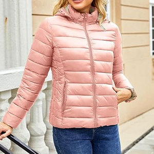 Veste d'hiver recyclée pour femmes, imperméable, matelassée, avec capuche, écologique, isolée, chaude, pour temps froid - Product Image 4