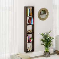 BLUEWUD Walten bois polyvalent mural étagère livre étagère de rangement organisateur armoire support dans le salon