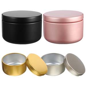 ขวดโหลเทียนเคลือบผงพร้อมฝาปิดสำหรับทำเทียนขี้ผึ้งเหมาะสำหรับตกแต่งบ้านและโรงแรมสำนักงาน - Product Image 1