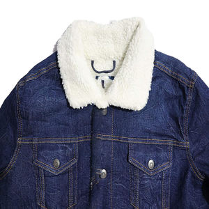 Veste en jean pour homme de haute qualité, coupe-vent, style camionneur, en denim 100% coton, personnalisable, vintage, à capuche sur le devant - Product Image 4