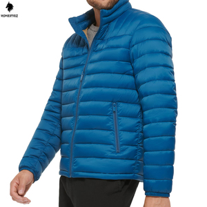 แจ็กเก็ตปลาปักเป้ายาวฤดูหนาวสำหรับผู้ชายดีไซน์ล่าสุดปกตั้งผ้าฝ้ายอุ่นมีซิปปิด - Product Image 2