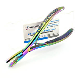 Herramientas profesionales para extensiones de cabello, alicates de prensado de 2 agujeros, alicates de peluquería de color arcoíris, herramienta para abrir cuentas de acero de grado quirúrgico - Product Image 1