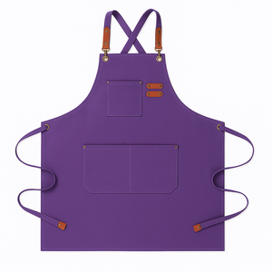 Nouveaux tabliers de cuisine en toile tendance pour femmes et hommes, tablier de travail pour chef, pour grillades, restaurant, bar, boutique, cafés, salons de beauté, studios de manucure, uniforme - Product Image 4
