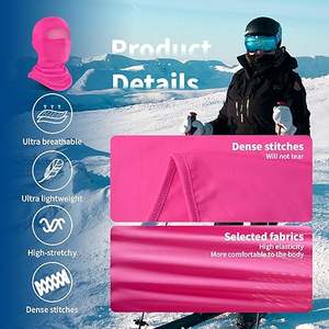 Wholesale Custom High Quality <b>Ski</b> <b>Mask</b> Balaclava Unisex Winter Hat Warm Knitted 100% Cotton Breathable Waterproof Heat-Transfer - Product Image 3