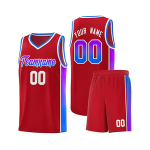Venta al por mayor de camisetas de baloncesto baratas personalizadas ropa de baloncesto transpirable 100% poliéster camisetas de baloncesto uniformes para hombres - Product Image 2