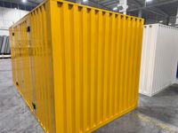 ADAY SHED Garage préfabriqué en acier et boîtes de rangement colorées pour une organisation efficace