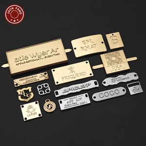 Étiquette métallique dorée pour sacs, abayas, foulards, chaussures, logo de marque personnalisé, étiquette métallique personnalisée pour sacs, vêtements - Product Image 1