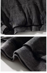 Sudaderas con capucha de hombre personalizado Unisex con cremallera Sudadera con capucha lavado francés Terry sudaderas en blanco con cremallera completa Vintage lavado ácido sudaderas con capucha desgastadas - Product Image 6