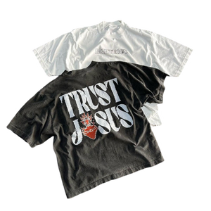 Fabricante de camisetas impresas personalizadas, OEM y proveedor de ropa de marca privada, venta al por mayor a granel, ajuste extragrande de poliéster/algodón - Product Image 1