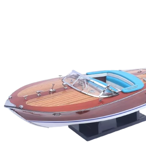 เรือเร็วไม้รุ่นริวา อริสตัน - งานฝีมือสำหรับตกแต่งบ้านบนโต๊ะ สำหรับของขวัญคริสต์มาสและตรุษจีน - Product Image 1