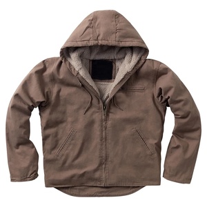 Chaqueta de Trabajo para Hombre, Personalizada, Resistente, Forrada de Algodón, con Capucha y Cremallera, Estilo Vintage de Lona Vaquera, para Primavera - Product Image 4