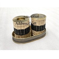 Offre Spéciale Aïd Ramadan : Ensemble Brûleur d'Encens Ovale en Laiton Style Arabe avec Rotin Tressé pour Décoration Intérieure – Lavande, Bois de Santal, Coriandre