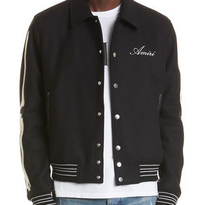 Blouson aviateur d'hiver à capuche vintage lourd à logo imprimé personnalisé veste universitaire Streetwear bouffante coupe-vent - Product Image 1