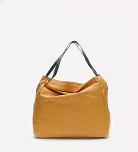 Sac Hobo Vintage Jaune en Cuir Véritable pour Femme, Sac à Bandoulière Souple et Décontracté, Convertible en Sac Bandoulière ou Sacoche, Grand Fourre-tout à Deux Bretelles - Product Image 1