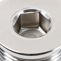 Bouchon de tuyau hexagonal fileté zingué M10x1 à filetage fin pour machines usinées CNC
