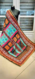 Nuevo elegante bordado hecho a mano espejo trabajo paquistaní seda Dupattas bohemio bordado a mano colorido Dupattas para ropa de mujer - Product Image 2