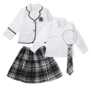 Hot Deal Kids Girls Classic British Japanese Korean School Uniform Outfits