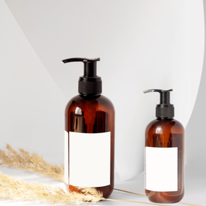 ขวดพลาสติกสะพายไหล่ PET สีน้ำตาลด้านขนาด300มล. รูปทรงกระบอกบรรจุภัณฑ์เครื่องสำอางขวดแชมพูครีมนวดผม - Product Image 5