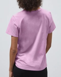 Camiseta de mujer de mejor diseño, cuello redondo, Color rosa claro, Manga corta personalizada en diferentes colores y diseños, ropa informal de verano - Product Image 6