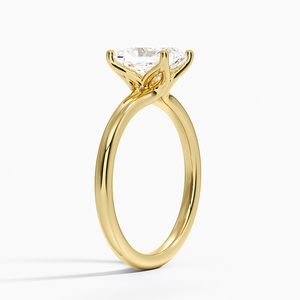 Lujo 14K Oro Laboratorio Certificado Moissanite Diamante Solitario Anillo de compromiso Fleur Diseño Original Minimalista Estilo romántico - Product Image 2
