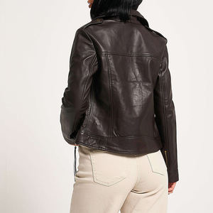 2025 vente en gros femmes vêtements en cuir mode veste en cuir vêtements d'hiver nouveau Style dames en cuir véritable veste de haute qualité - Product Image 2