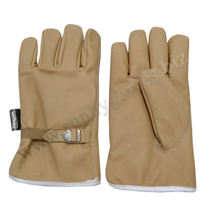 Guantes de trabajo de cuero de grano de piel de cabra de vaca de alta calidad para hombres Guantes de conductor con función protectora Guantes de cuero de Pakistán - Product Image 3