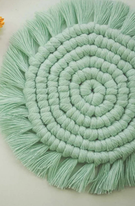 Patrón de posavasos redondo de macramé, video tutorial de macramé posavasos redondo Boho - Product Image 3