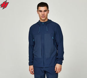 เสื้อแจ็กเก็ตผ้าไนลอนลำลองมีซิปคอตั้งมีกระเป๋าขนาดใหญ่3D เสื้อแจ็กเก็ตบางสำหรับวิ่งฤดูใบไม้ผลิฤดูใบไม้ร่วงของผู้ชาย - Product Image 1