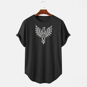 Camiseta de 100% algodón con cuello redondo y ropa de calle personalizada para hombre, camiseta informal con diseño personalizado impreso al por mayor - Product Image 1