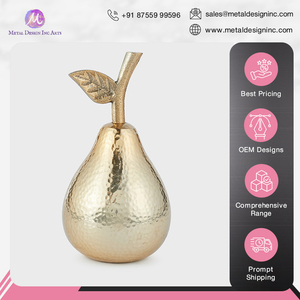 Ensemble cadeau de fruits en métal fabriqué en laiton et en aluminium de haute qualité pour la décoration intérieure, les restaurants et les centres de villégiature. - Product Image 3